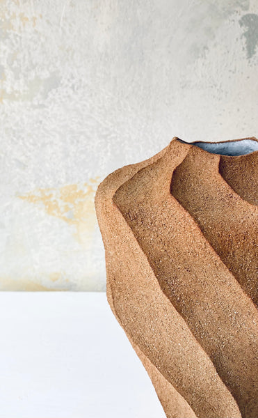 -SOLD-Nude Triangle Spiral Vase