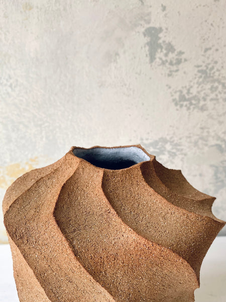 -SOLD-Nude Triangle Spiral Vase