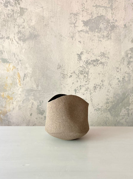 Grey Undulating Rim Vase