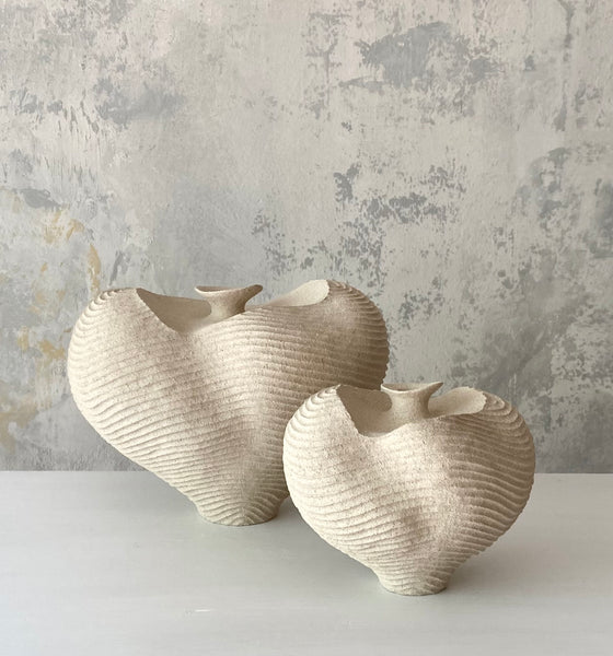 -SOLD- Small White Cloud Vase