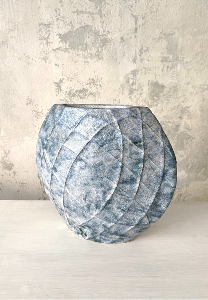 - SOLD - Slab Vase Collection: Intertwined Line Vase